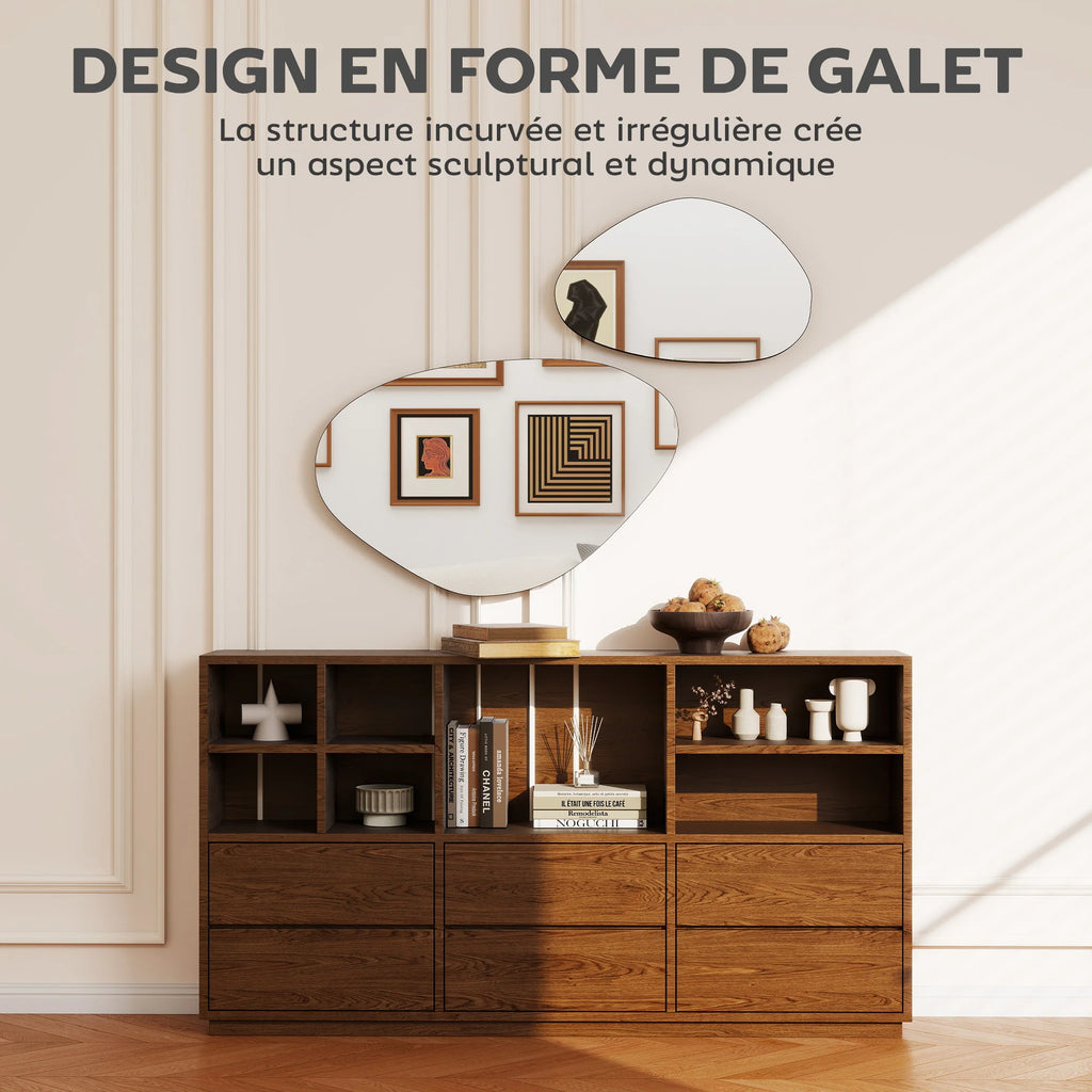 Lot de 2 miroirs irréguliers HOMCOM