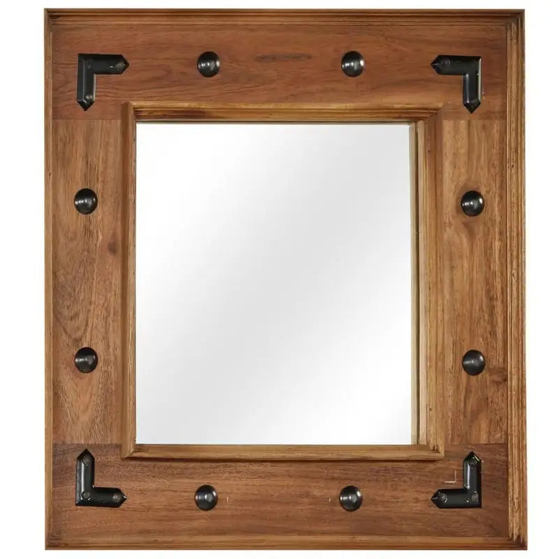 Miroir bois massif vintage artisanal