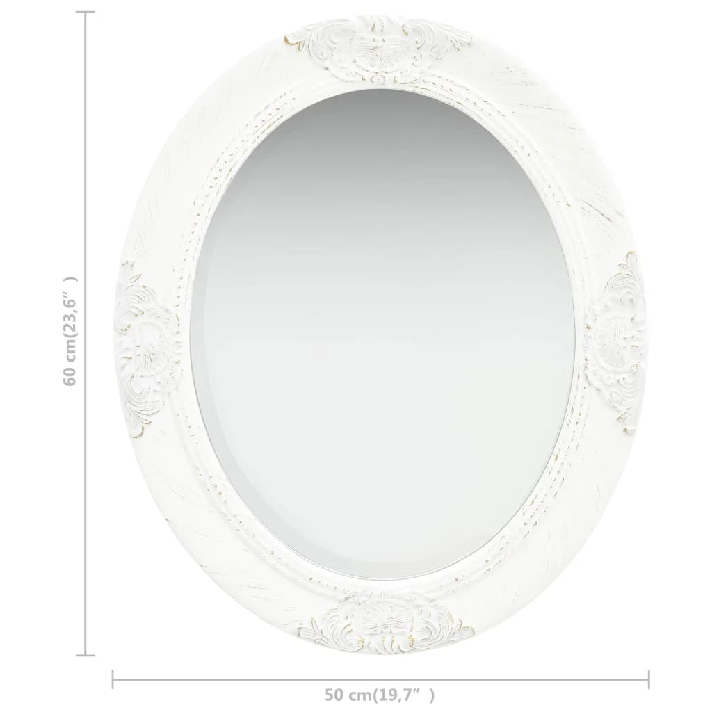 Miroir mural baroque blanc classique