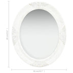 Miroir mural baroque blanc classique