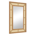 Miroir rotin décoratif bois naturel