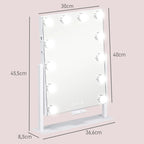 Miroir Hollywood LED grossissant x10