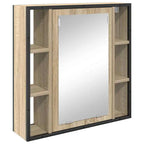 Armoire de toilette beige grand rangement