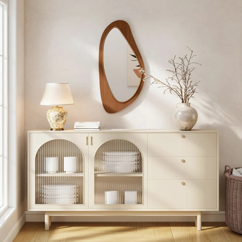 Miroir pin naturel style fenêtre