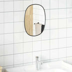 Miroir mural noir compact