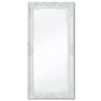Miroir mural baroque blanc grand format