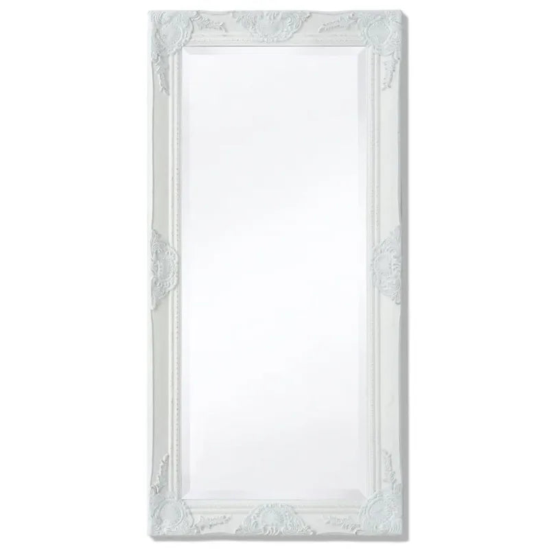 Miroir mural baroque blanc grand format