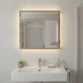 Miroir LED chêne artisanal