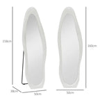 Miroir pleine longueur ondulé velours
