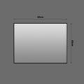 Miroir mural rectangulaire cadre aluminium noir 60x80 cm