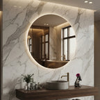 Miroir LED rond double halo