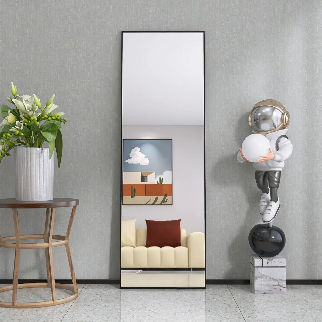 Miroir pleine longueur cadre aluminium noir