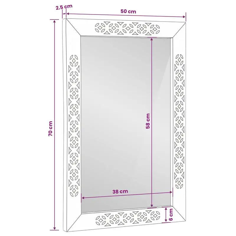 Miroir bois minimaliste salle de bain