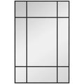 Miroir style fenêtre noir HOMCOM
