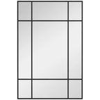 Miroir style fenêtre noir HOMCOM