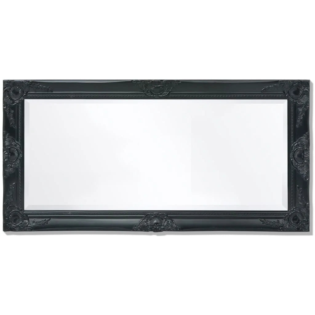 Miroir mural baroque noir grand format
