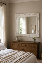Miroir Baroque Rétro Cadre Bois Sculpté Artisanal