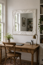 Miroir Baroque Rétro Cadre Bois Sculpté Artisanal